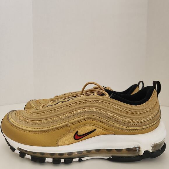 Women's Nike air max 97 OG size 9.5 Metallic gold/varsity red DQ91310700 - Picture 4 of 11